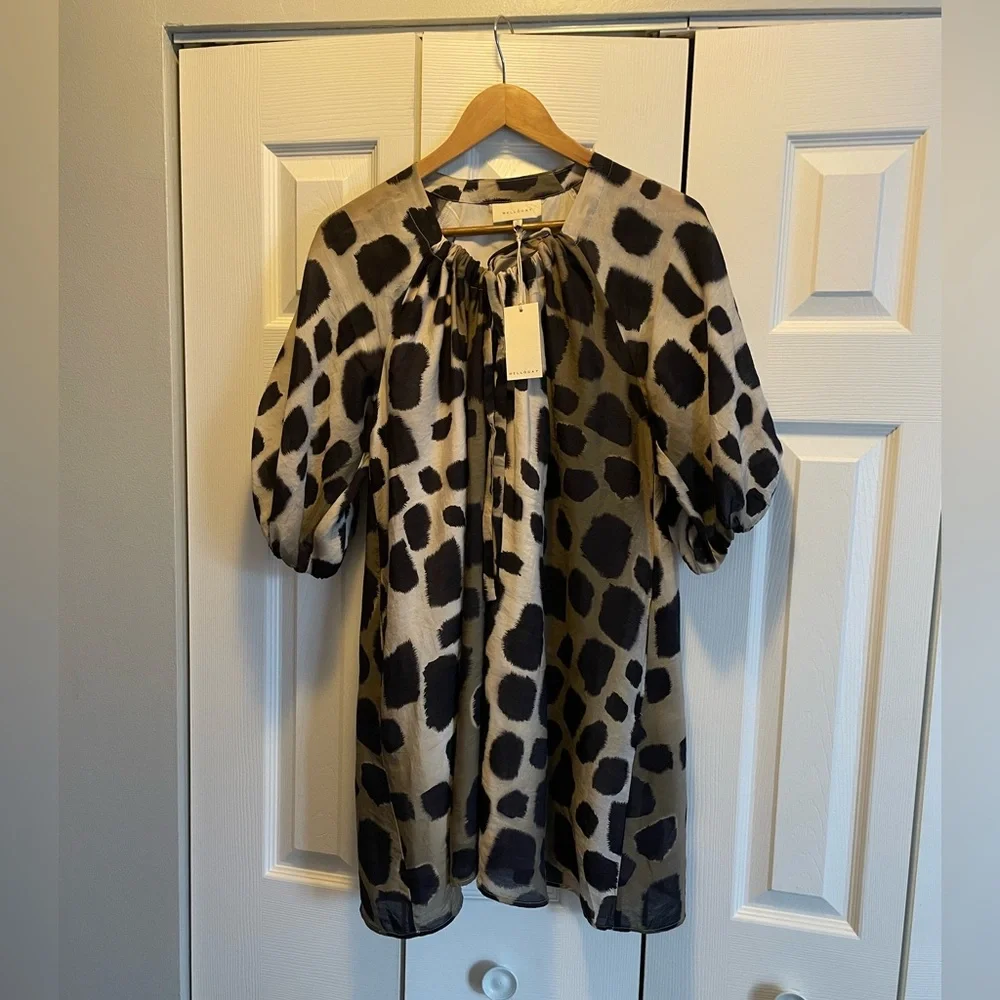 Melloday Puff Sleeve Minidress size Medium - Picture 3 of 10